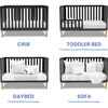 Hendrix 4-In-1 Convertible Crib, Grey - Cribs - 2