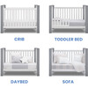 Miles 4-In-1 Convertible Crib, Grey & White - Cribs - 2