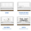 James Acrylic 4-In-1 Convertible Crib, White - Cribs - 2