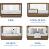 James Acrylic 4-In-1 Convertible Crib, Brown - Cribs - 2