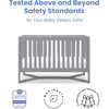Tribeca 4-In-1 Baby Convertible Crib, Grey - Cribs - 3
