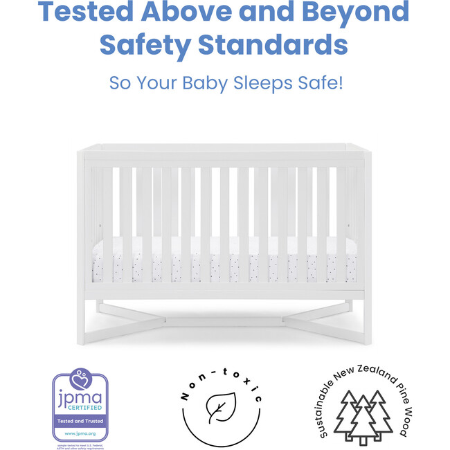 Tribeca 4-In-1 Baby Convertible Crib, White - Cribs - 3