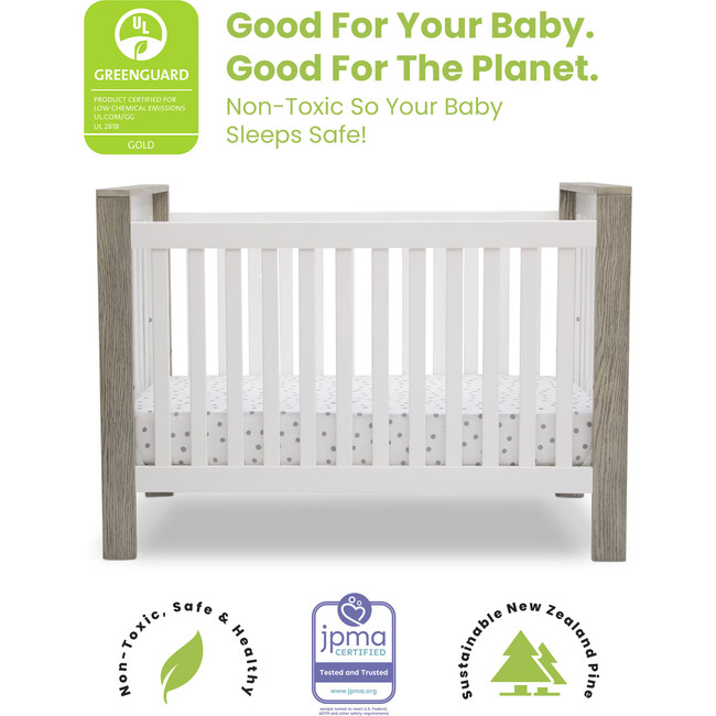 Miles 4-In-1 Convertible Crib, Brown - Cribs - 3