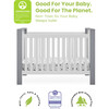 Miles 4-In-1 Convertible Crib, Grey & White - Cribs - 3