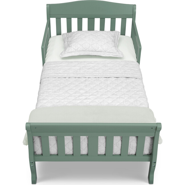 Canton Wood Toddler Bed With Guardrails, Green - Beds - 2