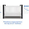 Miles 4-In-1 Convertible Crib, Dark Grey & White - Cribs - 4