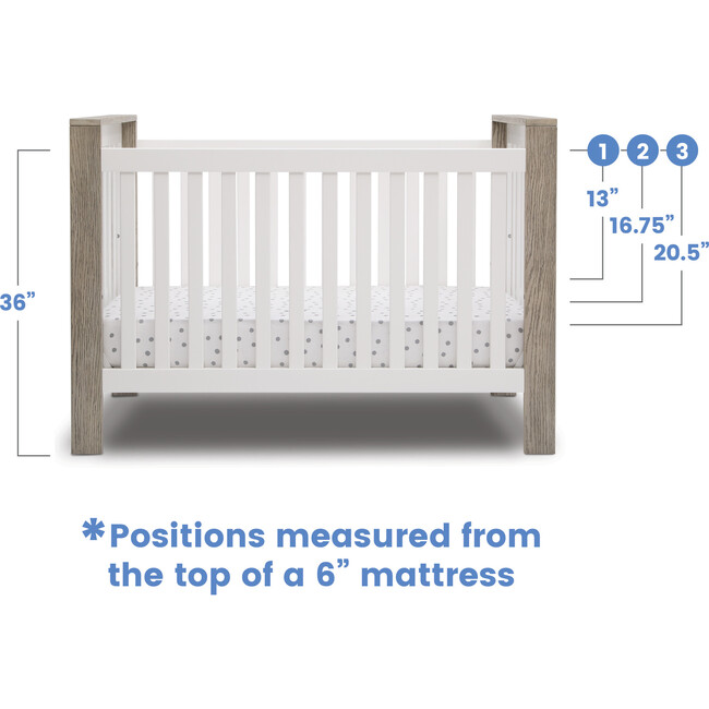 Miles 4-In-1 Convertible Crib, Brown - Cribs - 4