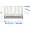 Hendrix 4-In-1 Convertible Crib, White - Cribs - 4