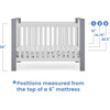 Miles 4-In-1 Convertible Crib, Grey & White - Cribs - 4