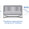 Tribeca 4-In-1 Baby Convertible Crib, Grey - Cribs - 4