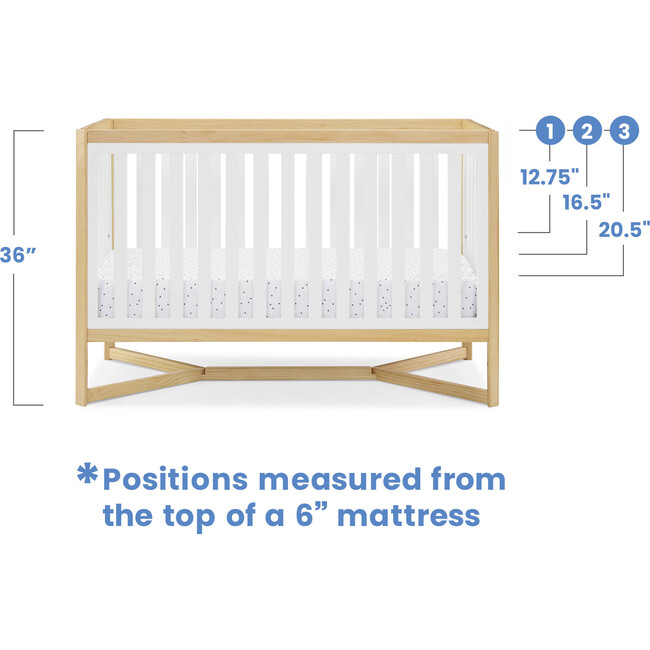 Tribeca 4-In-1 Baby Convertible Crib, Natural - Cribs - 4