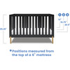 Hendrix 4-In-1 Convertible Crib, Grey - Cribs - 4