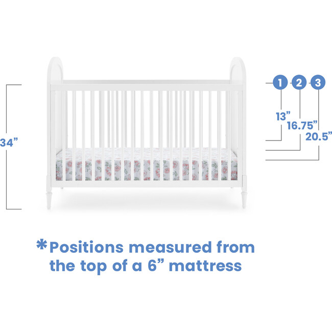 Madeline 4-In-1 Convertible Crib Woven Cane Mesh Panels With Conversion Rails, Bianca White & Textured Almond - Cribs - 4