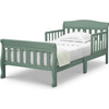 Canton Wood Toddler Bed With Guardrails, Green - Beds - 3