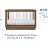 James Acrylic 4-In-1 Convertible Crib, Brown - Cribs - 4