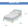 Logan Wood Toddler Bed With 2-Guard Rails, Green - Beds - 4