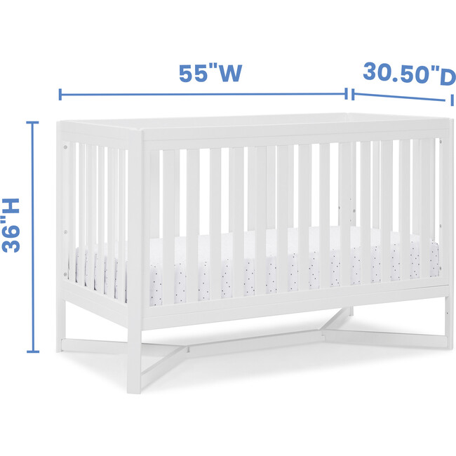 Tribeca 4-In-1 Baby Convertible Crib, White - Cribs - 5