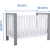 Miles 4-In-1 Convertible Crib, Grey & White - Cribs - 5