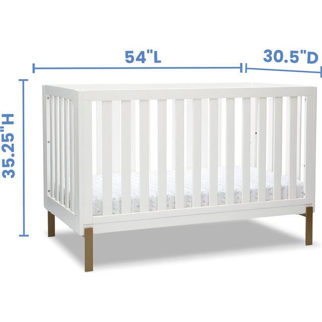 Hendrix 4-In-1 Convertible Crib, White - Cribs - 5