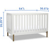 Hendrix 4-In-1 Convertible Crib, White - Cribs - 5