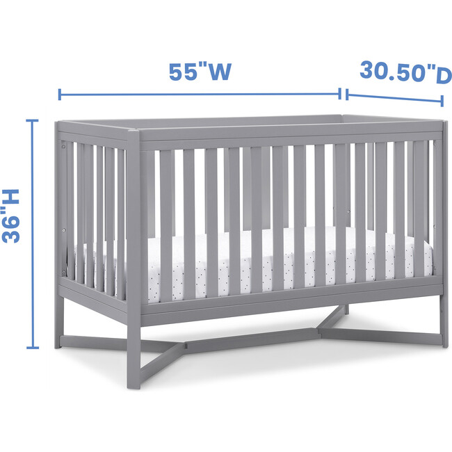 Tribeca 4-In-1 Baby Convertible Crib, Grey - Cribs - 5