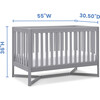 Tribeca 4-In-1 Baby Convertible Crib, Grey - Cribs - 5