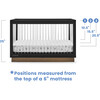 James Acrylic 4-In-1 Convertible Crib, Grey - Cribs - 4
