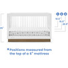 James Acrylic 4-In-1 Convertible Crib, White - Cribs - 4