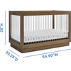 James Acrylic 4-In-1 Convertible Crib, Brown - Cribs - 5