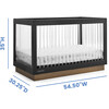 James Acrylic 4-In-1 Convertible Crib, Grey - Cribs - 5