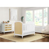 Madeline 4-In-1 Convertible Crib Woven Cane Mesh Panels With Conversion Rails, Bianca White & Textured Almond - Cribs - 6