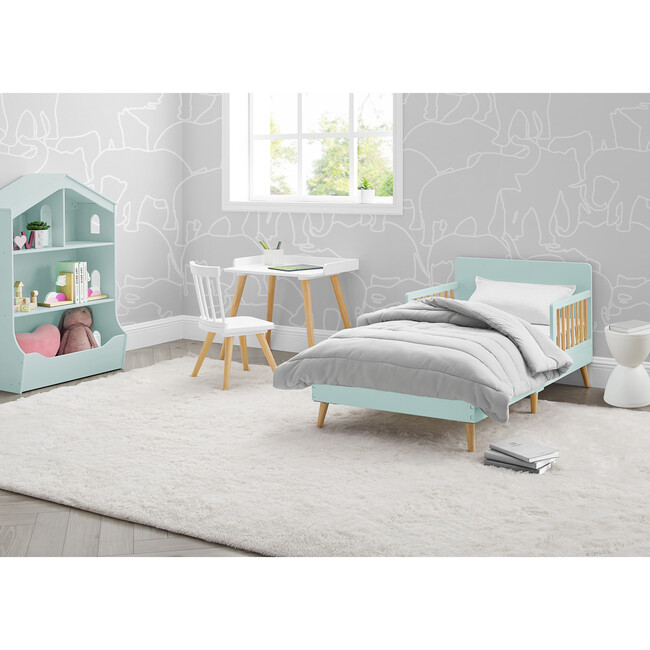 Logan Wood Toddler Bed With 2-Guard Rails, Green - Beds - 6