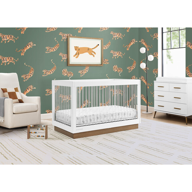 James Acrylic 4-In-1 Convertible Crib, White - Cribs - 6