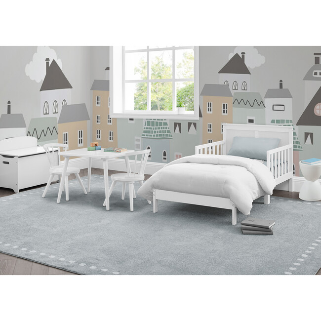 Collins Wood Tall Headboard Toddler Bed, White - Beds - 4