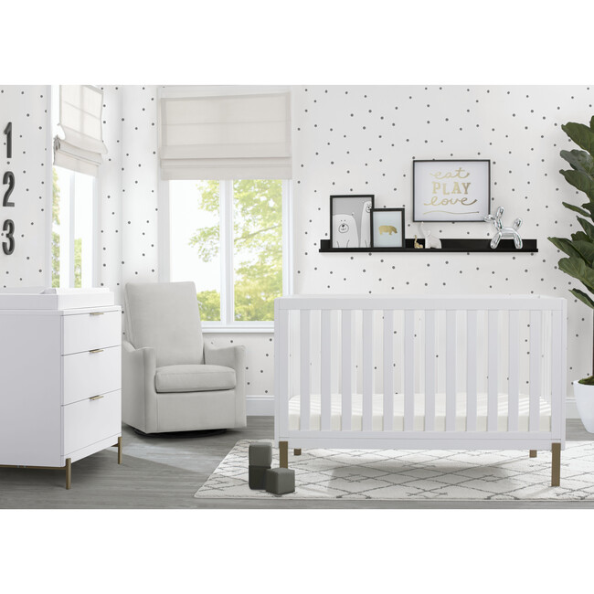 Hendrix 4-In-1 Convertible Crib, White - Cribs - 6