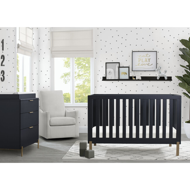 Hendrix 4-In-1 Convertible Crib, Grey - Cribs - 6