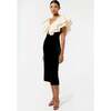 Women's Velvet Quentin Dress, Macadamia Forest - Dresses - 3
