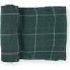 Cotton Muslin Single Swaddle, Evergreen Plaid - Swaddles - 1 - thumbnail