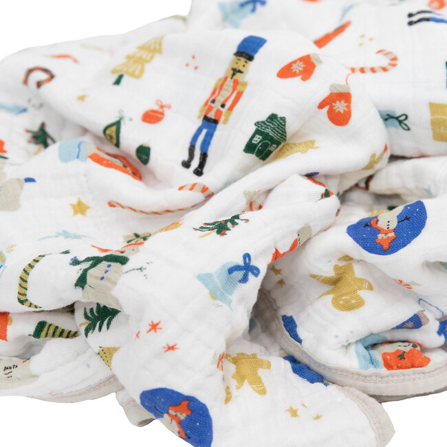 Original Cotton Muslin Quilt, Christmas Time - Swaddles - 4