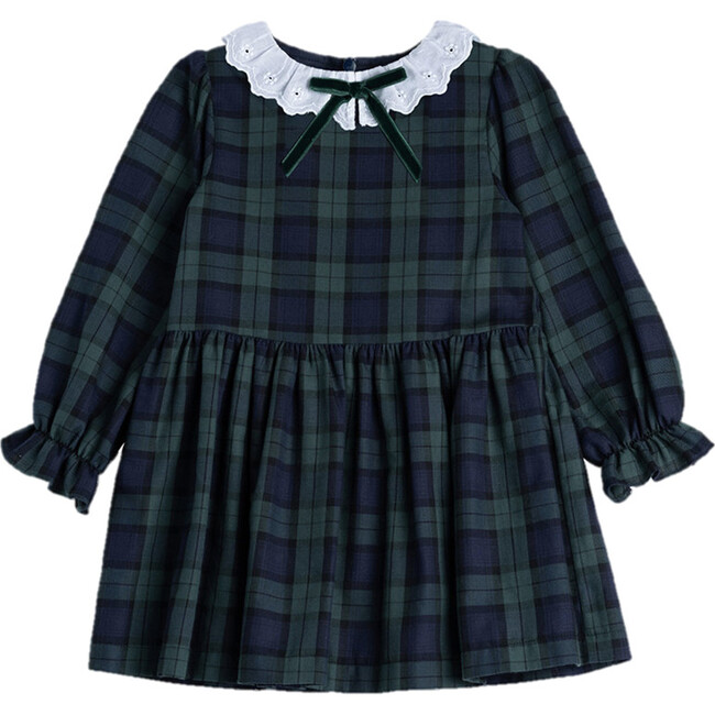 Tabitha Willow Tartan Dress, Navy Tartan