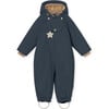 Wisti Fleece Lined Snowsuit, Blue Nights - Snowsuits - 1 - thumbnail