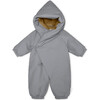 Fleece Lined Winter Pram Suit, Monument Blue - Bunting - 1 - thumbnail