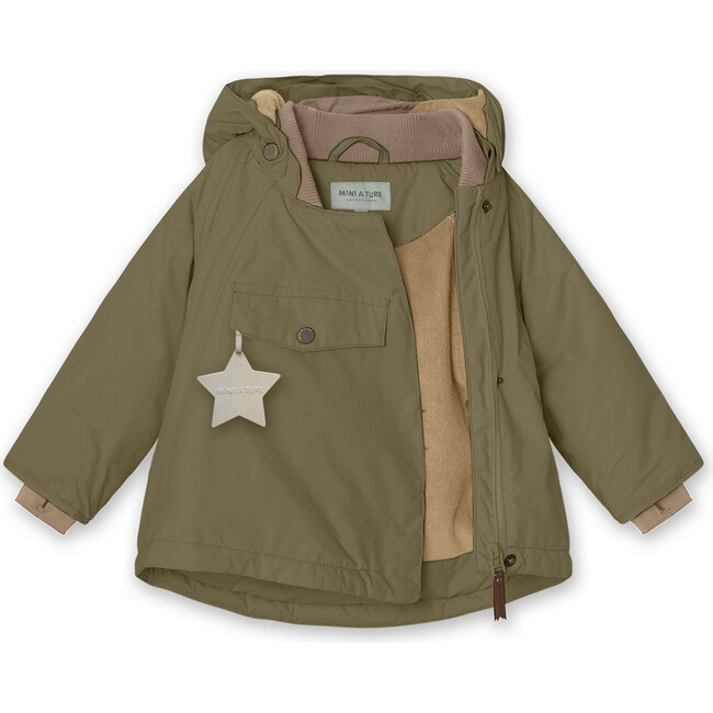 Wang Fleece Lined Winter Jacket, Capers Green - Parkas - 3