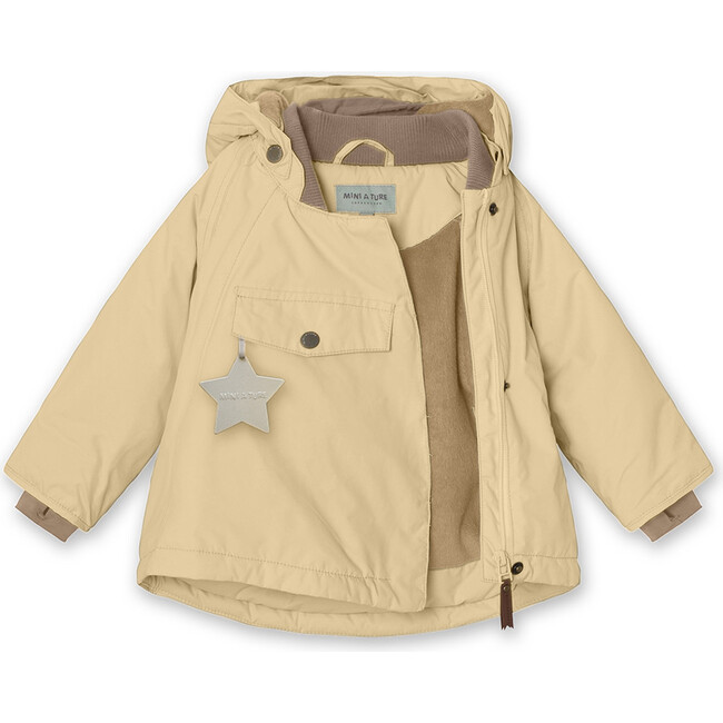 Wang Fleece Lined Winter Jacket, Semolina Sand - Parkas - 3