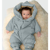 Fleece Lined Winter Pram Suit, Monument Blue - Bunting - 5