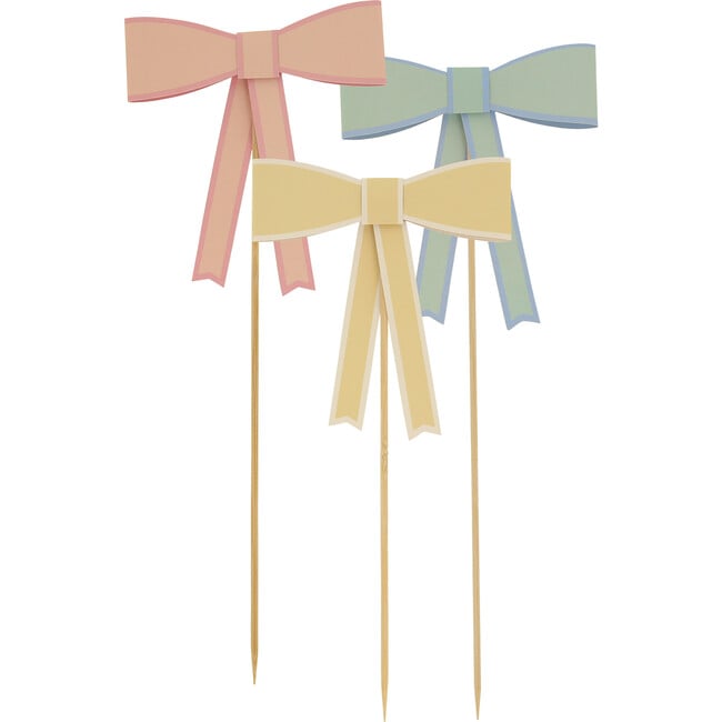 Pastel Bow Cake Toppers - Party - 3