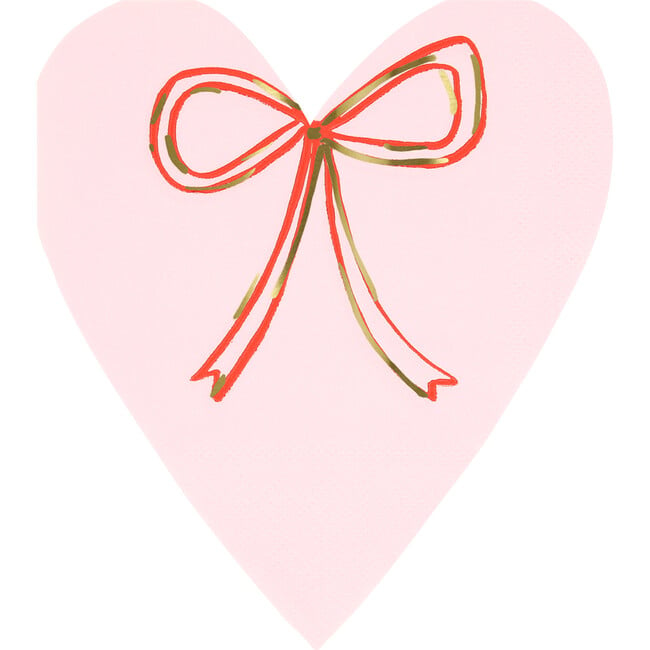 Heart With Bow Napkins - Party - 3