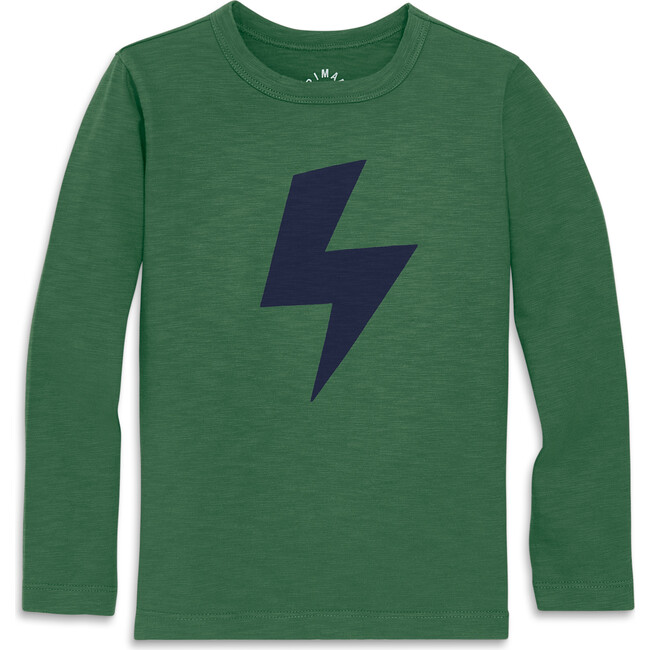 Long Sleeve Bolt Tee, Chive Navy Bolt