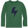 Long Sleeve Bolt Tee, Chive Navy Bolt - T-Shirts - 1 - thumbnail