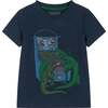Arcade Dino Navy Short Sleeve Tee - T-Shirts - 1 - thumbnail